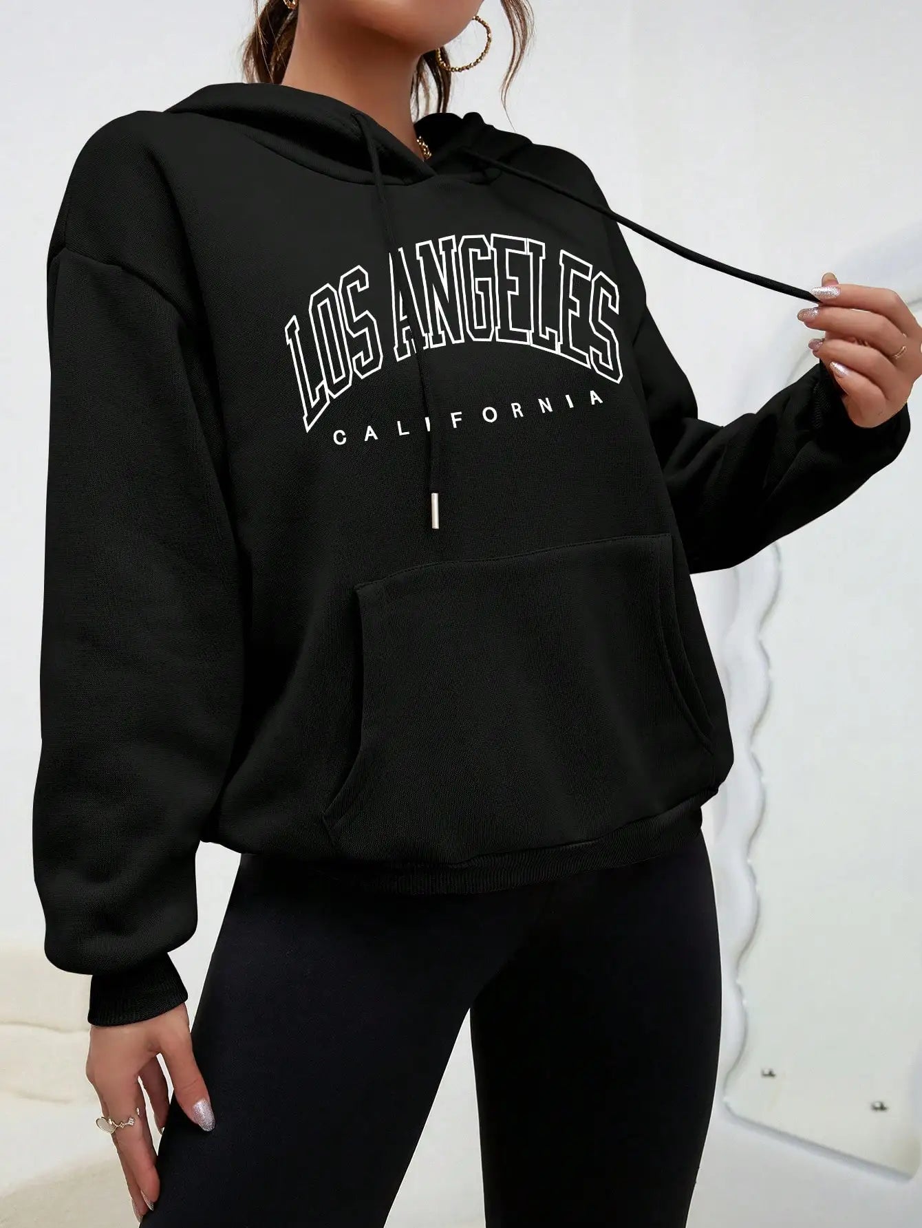 Los Angeles Kapuzenpullover Sweatshirt Hoodie Pulli Damen Kapuzenpulli Shirt