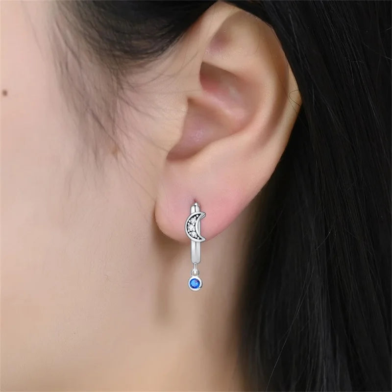 Creole Argento 925 Sterling Zirconi | Orecchini Eleganti Ipoallergenici Regalo