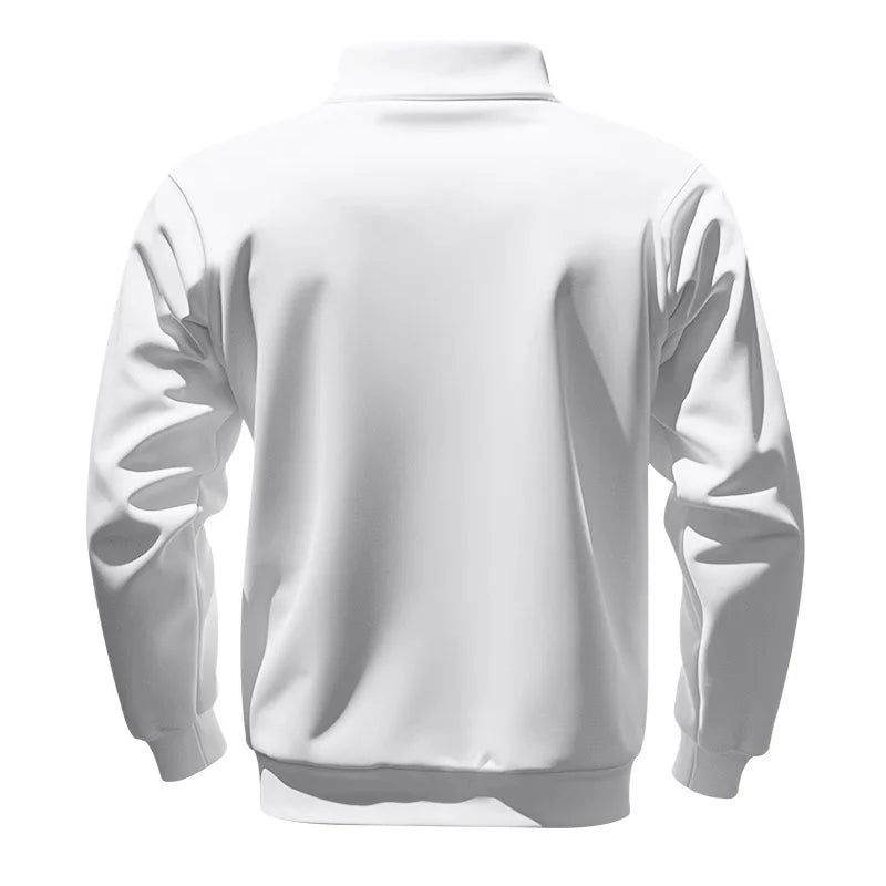Herren Pullover Fleece Sweatshirt Troyer Pulli Sweater Stehkragen Langarmpulli