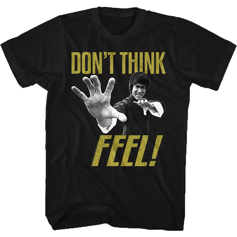 Herren Fashion Vintage Jeet Kune Do Kung Fu T-Shirt Rundhals Unisex Streetwear