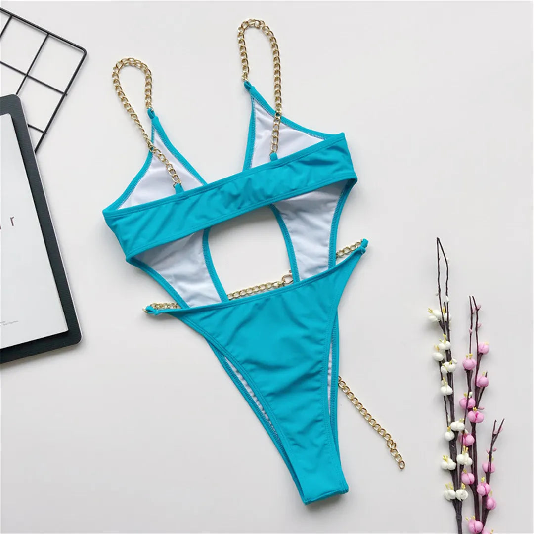 Frauen Bademode High Cut Bikini Set Sexy Push Up Badeanzug Damen Tanga Swimwear