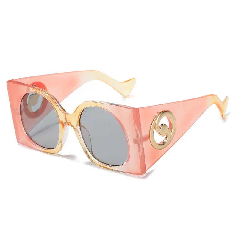 Designer Luxus Brille Sonnenbrille Damen Quadratische Übergröße Gläser Vintage