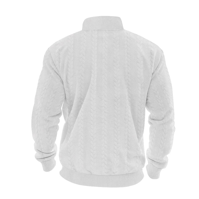 Herren Pullover Sweatshirt Troyer Pulli Sweater Stehkragen Zipper Langarmpulli