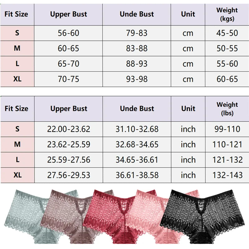 3 Stk Frauen Spitze Tanga String Höschen Sexy Schlüpfer Slip Dessous Unterwäsche