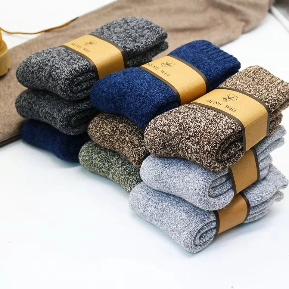 5 Paar Herren Wintersocken Socken Merinowolle Norweger Wollsocken Größe 38-45