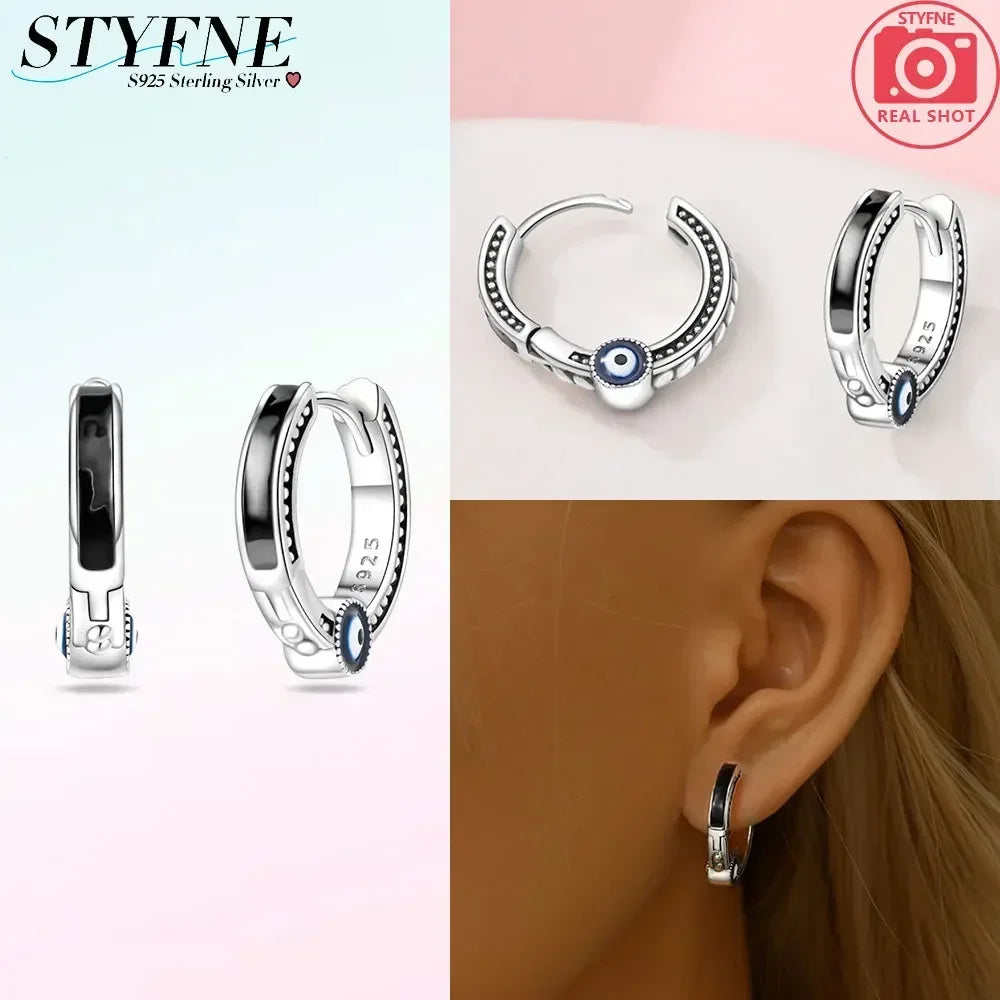 Creolen 925 Silber Ohrringe Zirkonia | Hypoallergen | Luxus Ohrstecker Geschenk