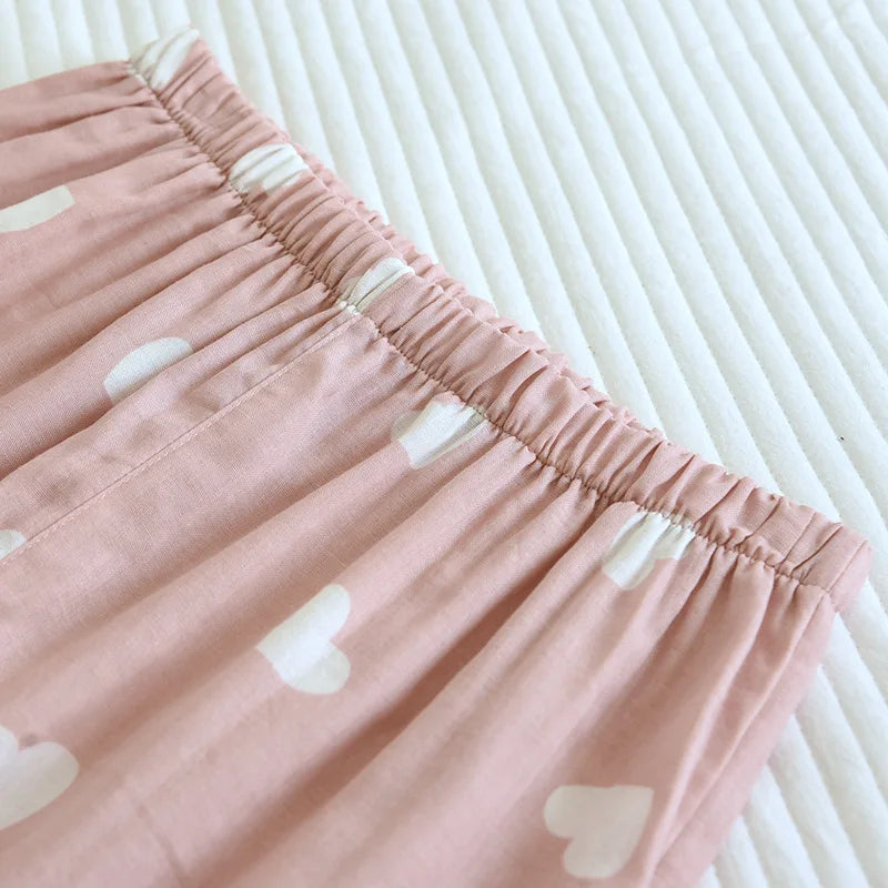 Pyjama für Damen Nachtwäsche Nachthemd Schlafanzug Zweiteiliger Hausanzug