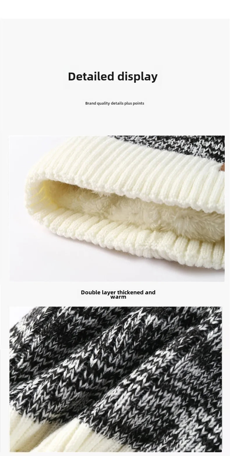Warme Herren Damen Wintermütze Woll Mütze Fashion Strickmütze Kappe Hut Unisex