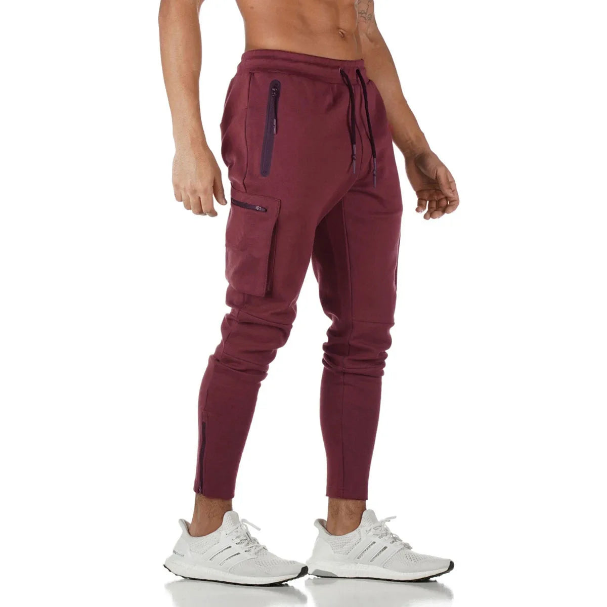 Herren Sporthose Jogger Jogginghose Sweatpants Trainingshose Cargo Hose mit Zip