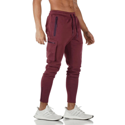 Herren Sporthose Jogger Jogginghose Sweatpants Trainingshose Cargo Hose mit Zip