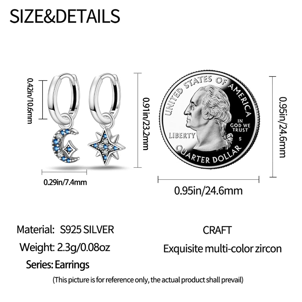 Funkelnde 925er Silber Creolen m. Zirkonia | Luxus-Qualität | Trend Ohrringe