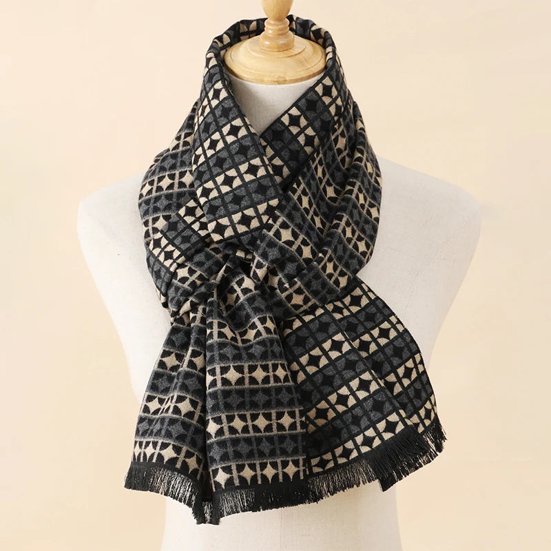 Herren Schal Winterschal Stola Schlauchschal Halstuch Wollschal Strickschal Loop