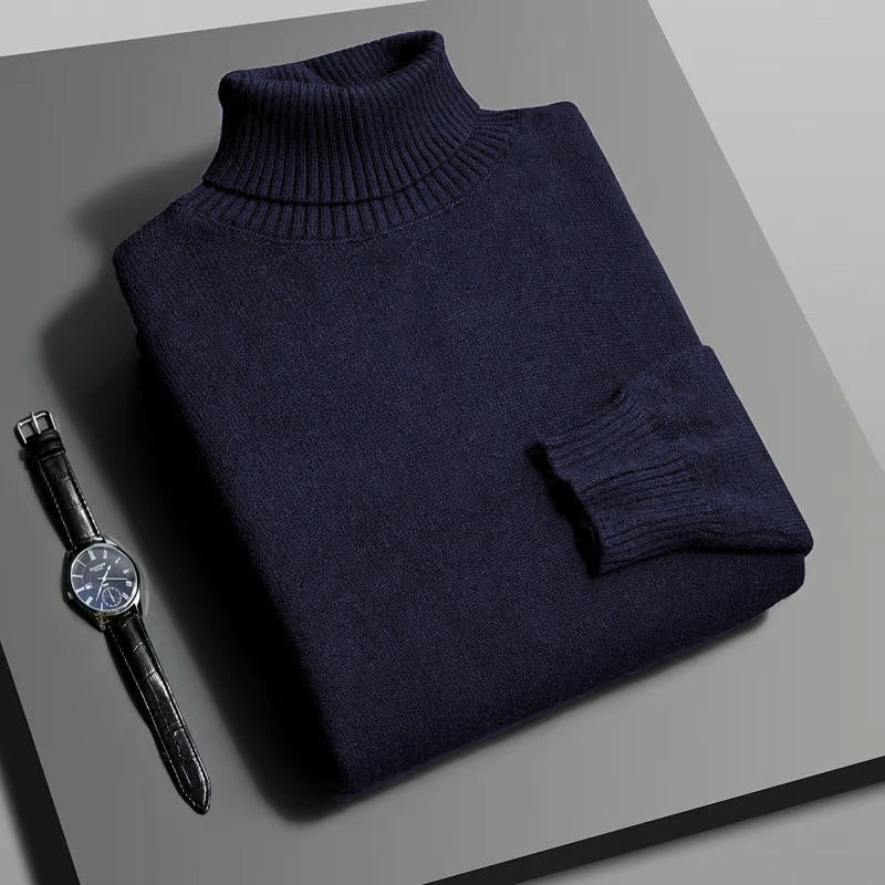 Herren Rollkragen Pullover Sweatshirt Leichter Pulli Sweater Shirt Langarmshirt