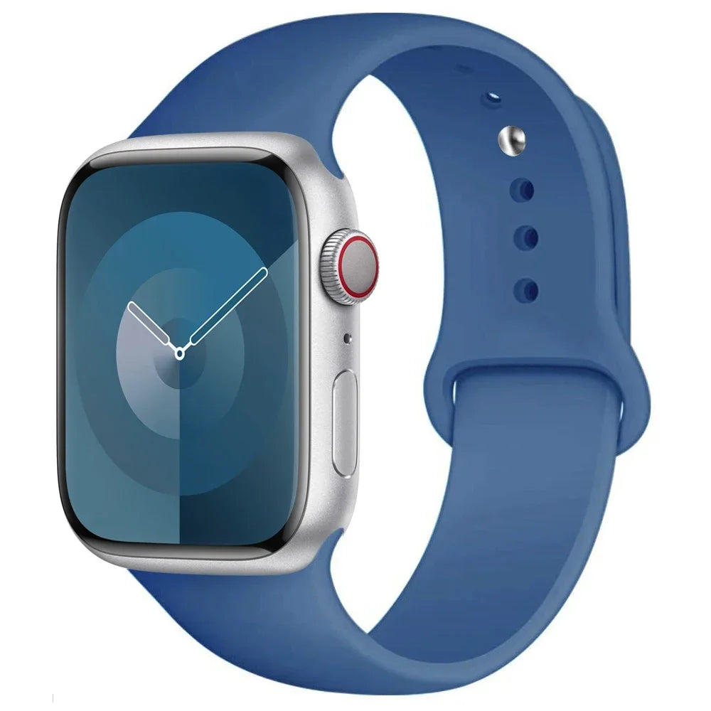 Silikon Armband für Apple Watch Series 9 8 7 6 5 4 3 SE Ultra Sport Band iWatch