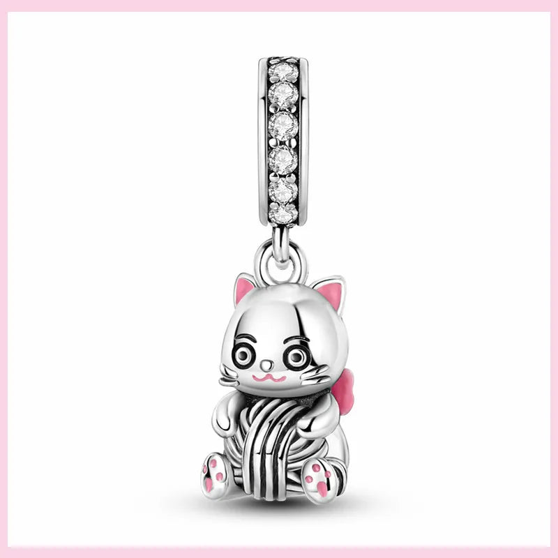 Charms Anhänger 925er Sterling Silber Armband Muranoglasperlen Damen Glas Beads