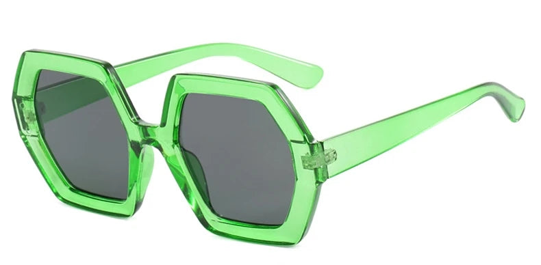 Damen Sonnenbrille Designer Luxus Brille Runde Übergröße Gläser Vintage UV400
