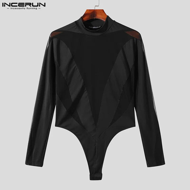 Fetisch Fashion Männer Sexy Bodysuits Herren Body Shirts Hemd Transparent Club