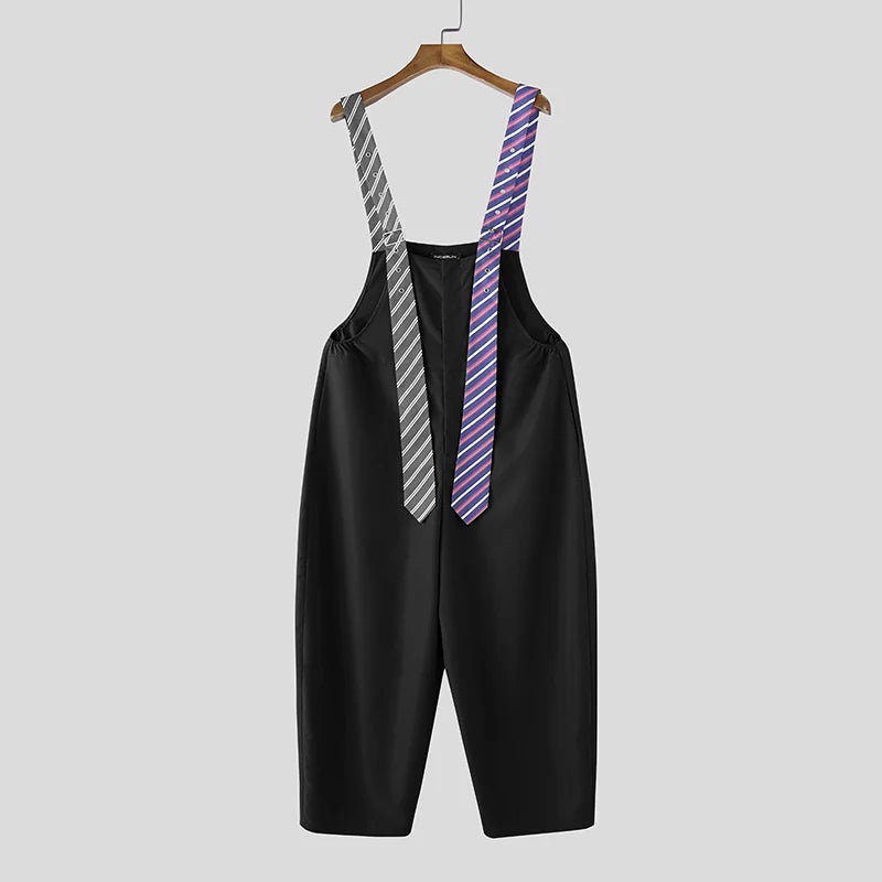 Männer Latzhose Hose Harems Pumphosen Pluderhosen Jogger Overalls Streetwear