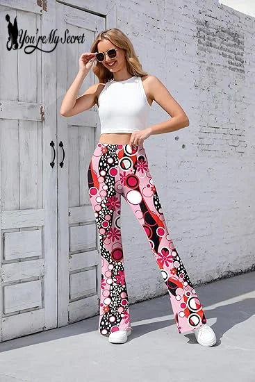 [Du bist mein Geheimnis] 60er 70er Damen Hippie Hose Bell Bottom Boho Hose Schlaghose Retro Hose für 70er Jahre Mottoparty