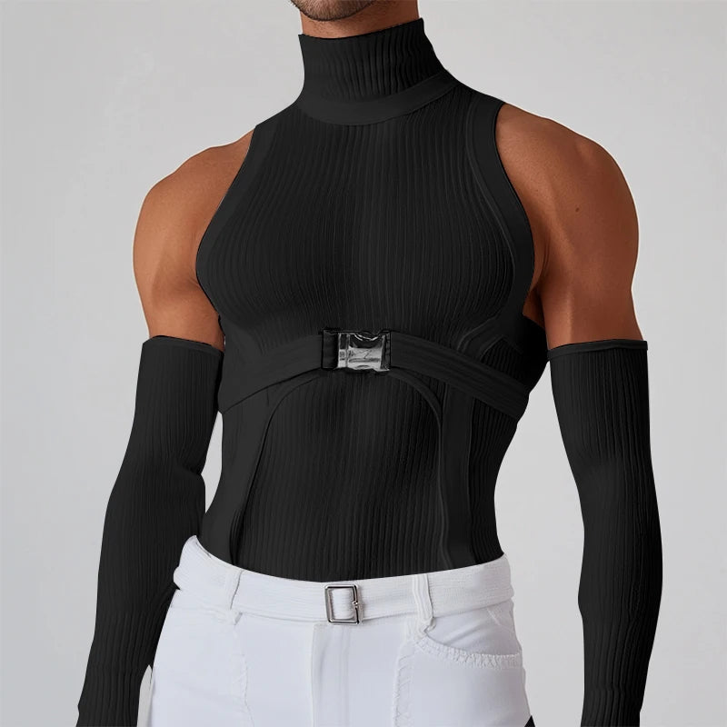 Fetisch Fashion Männer Oberteil Sexy Shirt Herren Body Hemd Transparent Clubwear