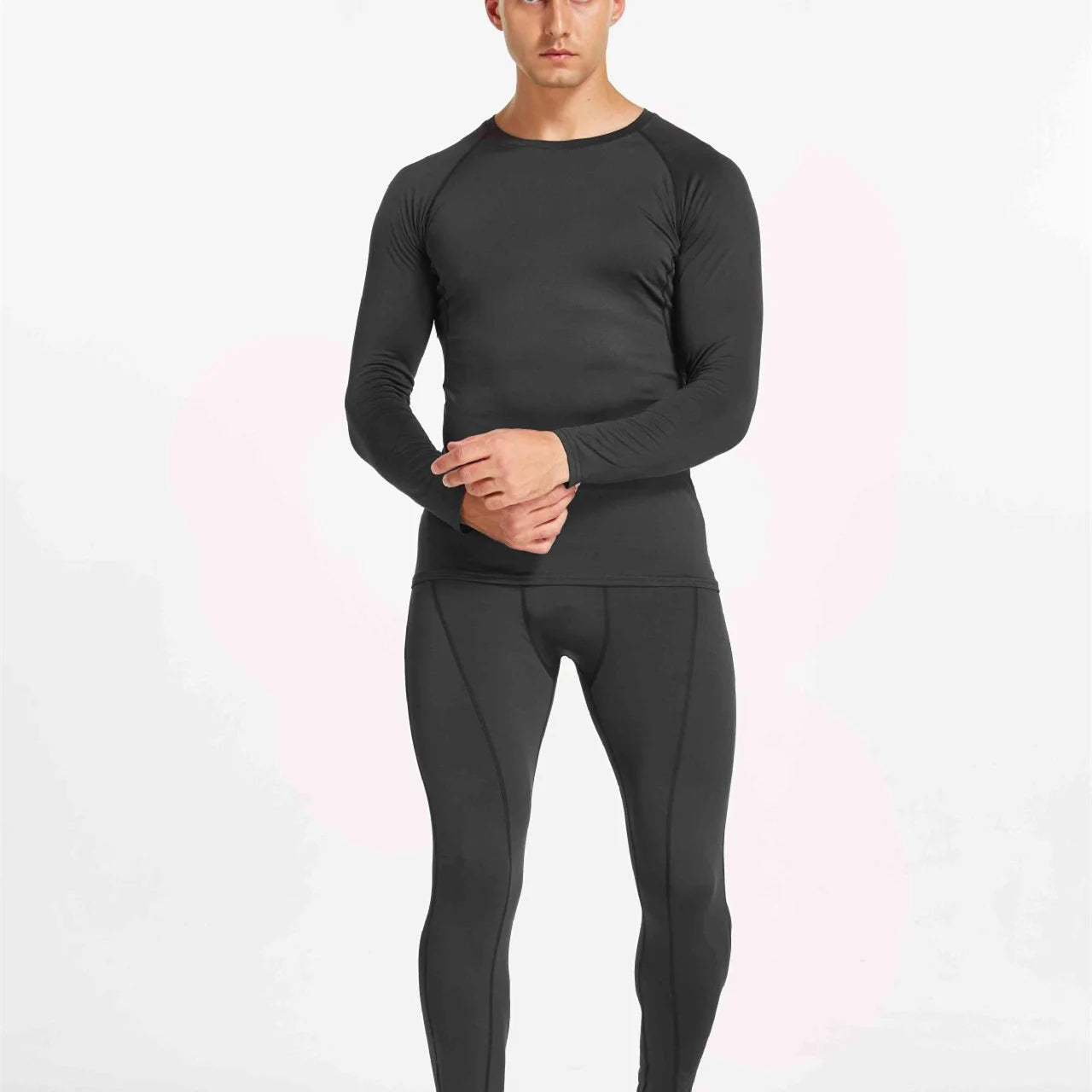 Pantaloni a Compressione da Uomo Leggings Calcio Corsa Palestra Leggins Calza