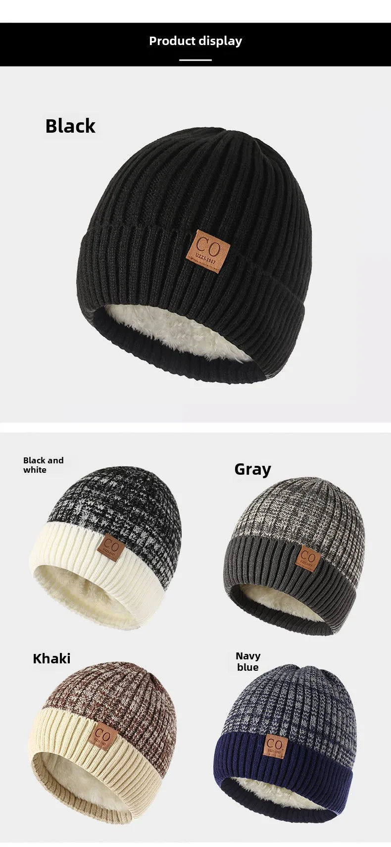Warme Herren Damen Wintermütze Woll Mütze Fashion Strickmütze Kappe Hut Unisex