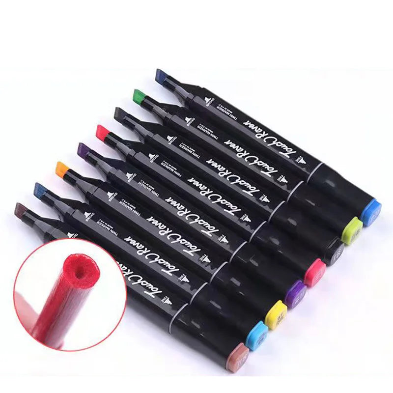 24-80 Farben Kunst Stifte Acrylstifte Permanent Marker Filzstifte Buntstifte