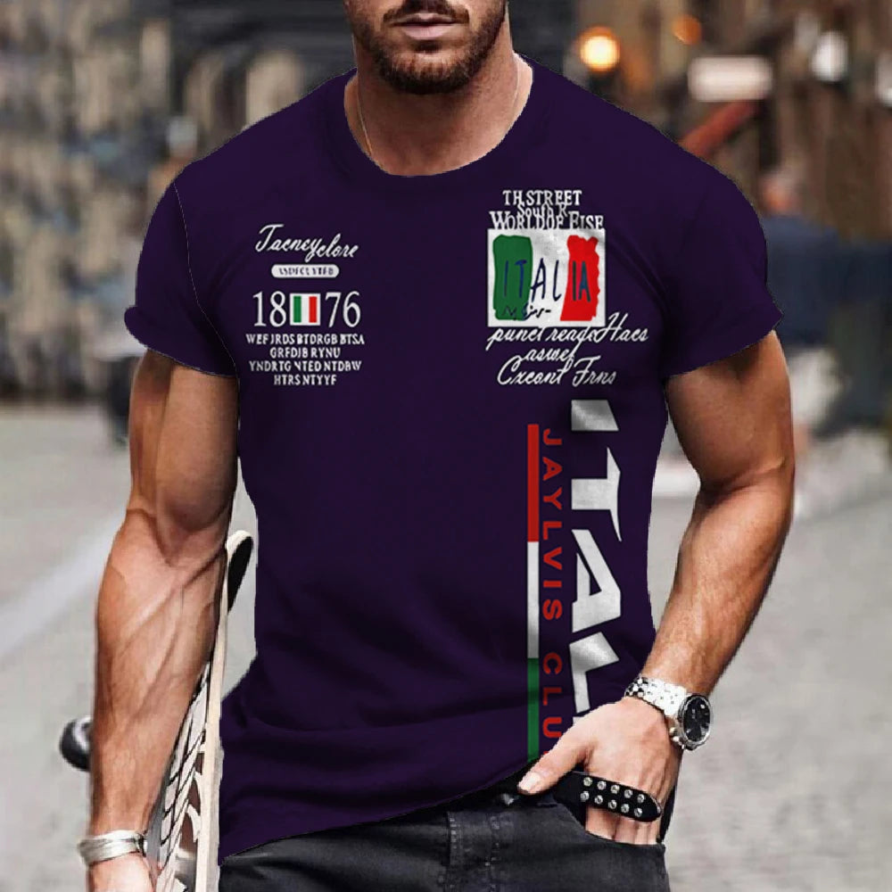 Männer T-Shirt Italien Herrenmode Sport Shirts Hemd Streetwear Spandex Tank Top