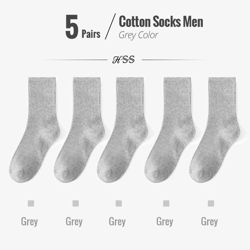 5 Paar Herren Business Socken aus Baumwolle Atmungsaktives Füßlinge Größe 38-45