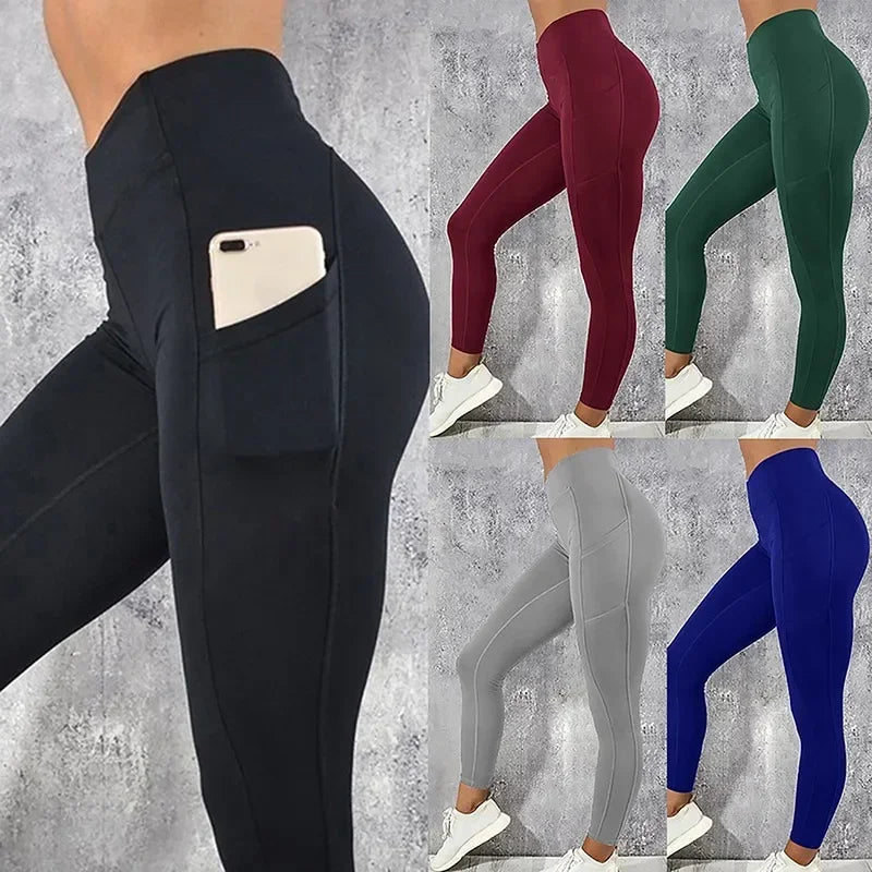 Yoga Leggings Push Up Hohe Taille Sexy Damen Sport Fitness Gym Stretch Hose
