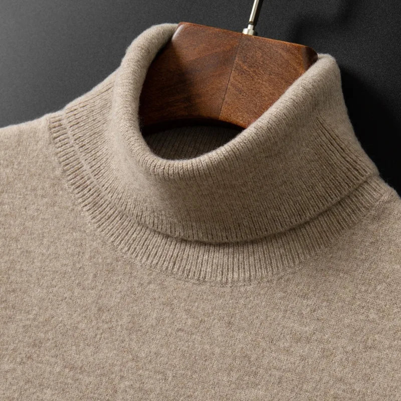 Herren Rollkragen Pullover Sweatshirt Leichter Pulli Sweater Shirt Langarmshirt