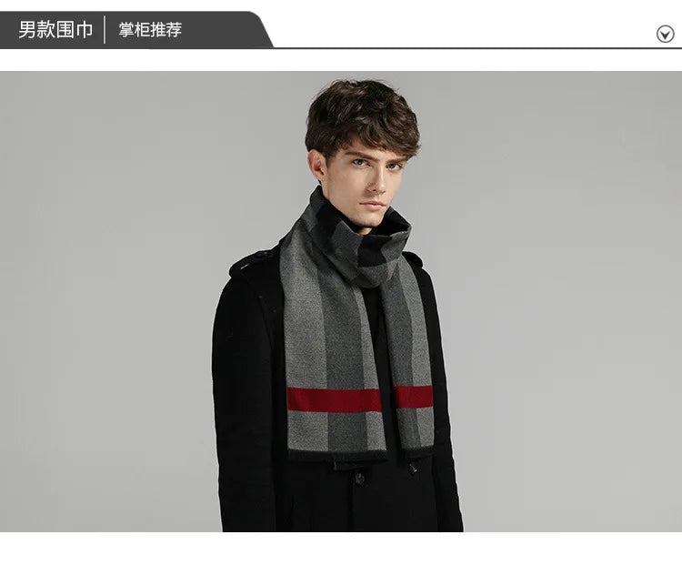 Herren Schal Winterschal Stola Schlauchschal Halstuch Wollschal Strickschal Loop