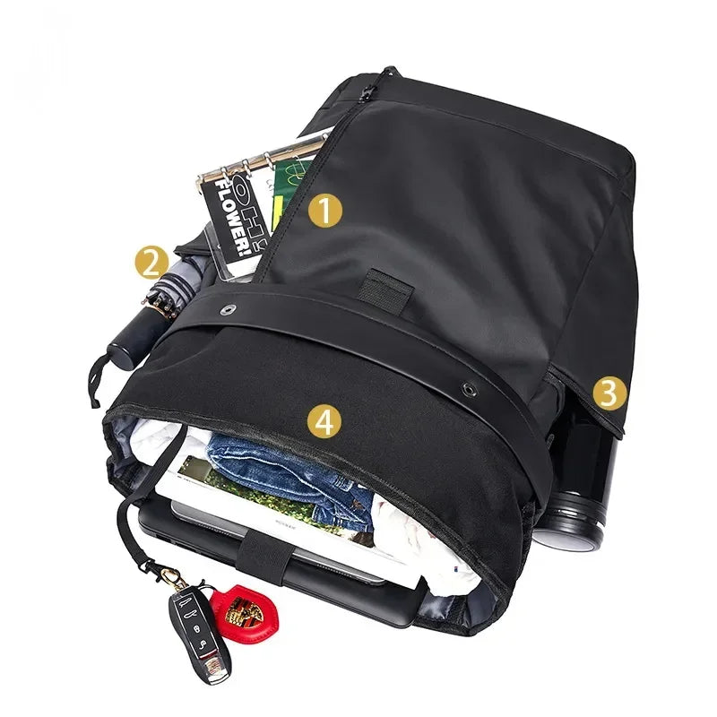 Fahrradrucksack RollTop Rucksack Herren 20-35L wasserdicht Laptop Tasche Damen