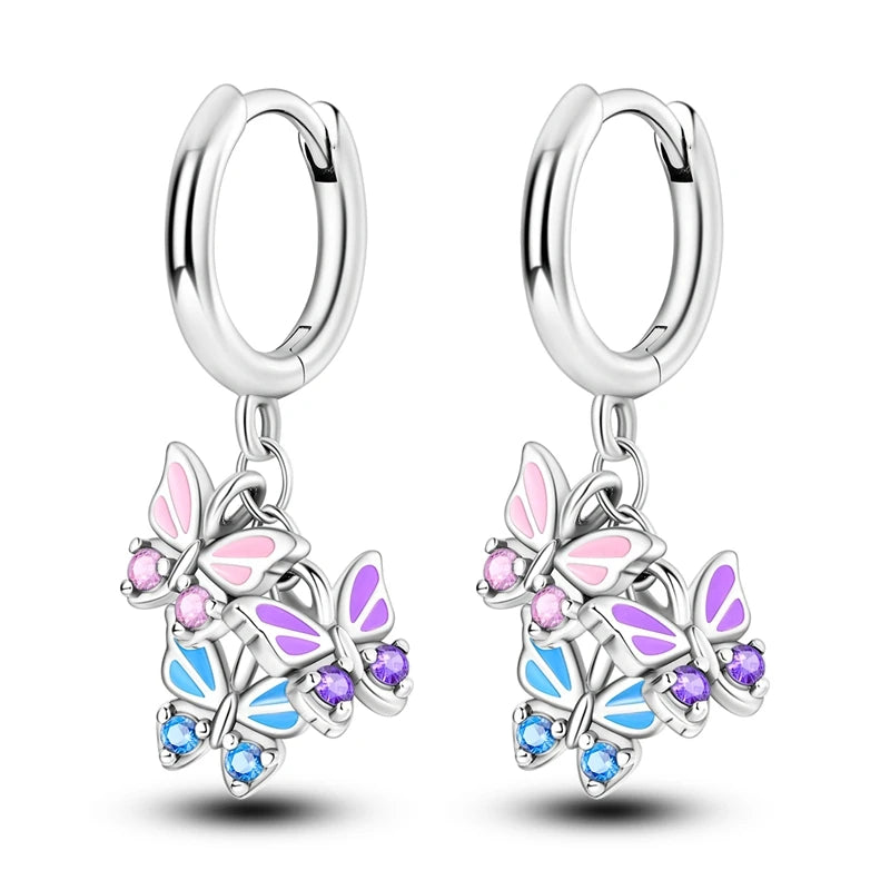 Orecchini a Cerchio in Argento 925 Sterling con Zirconi | Creole Brillantini