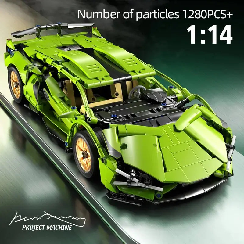 Technik Sportwagen Modell Puzzle 1280 Teile Spielzeug Auto Bausatz Kinder