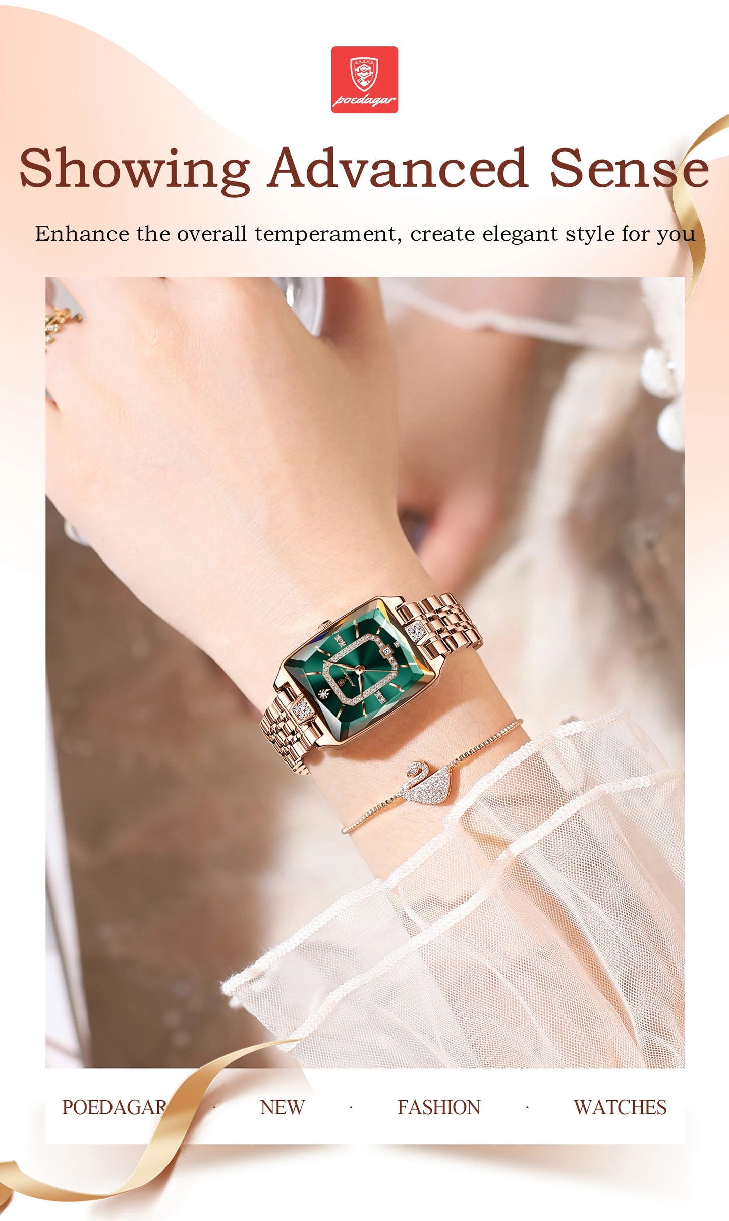 Orologio da Polso Donna Quarzo Quadrante Acciaio Inossidabile Classico Elegante