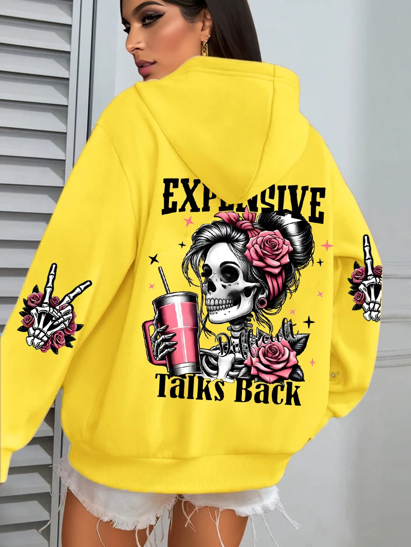 Punk Kapuzenpullover Sweatshirt Fleece Hoodie Pulli Damen Kapuzenpulli Shirt