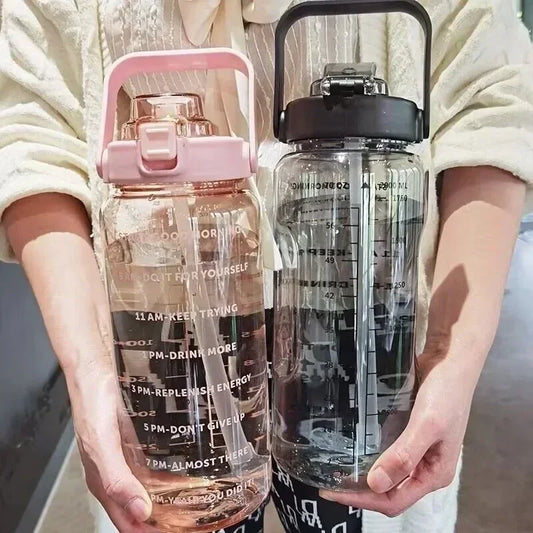 2L Trinkflasche Sportflasche Tritan Wasserflasche Getränkeflasche BPA-frei