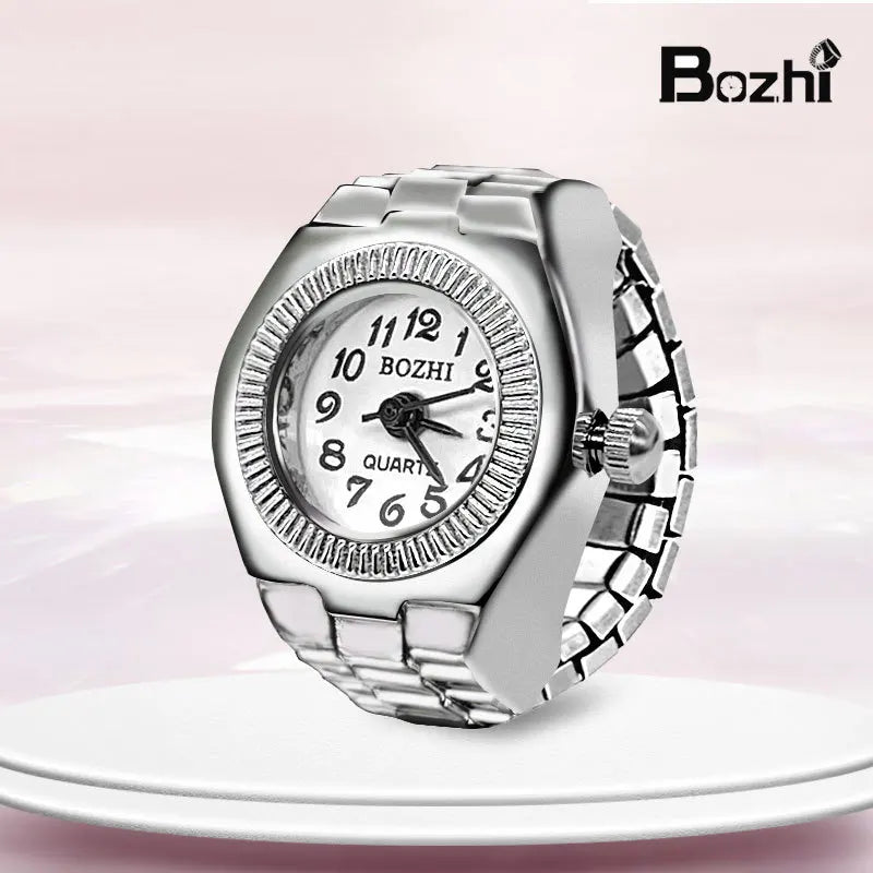 Fashion Fingeruhr Ringuhr Punk Finger Mini Uhr Quarzuhr Ring Herren Damen