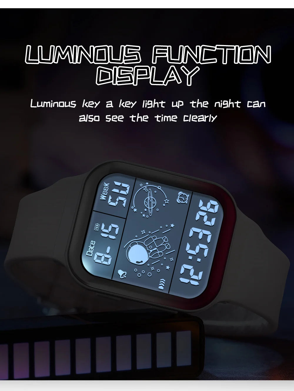 Herren Armbanduhr Digital Uhr Silber Edelstahl Quarzuhr Luxus Chronograph