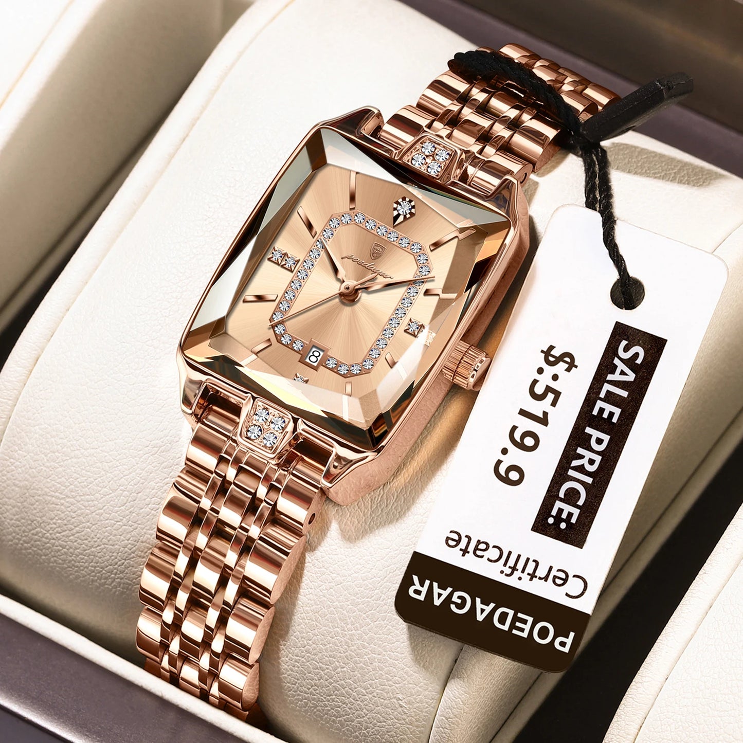 Orologio da Polso Donna Quarzo Quadrante Acciaio Inossidabile Classico Elegante