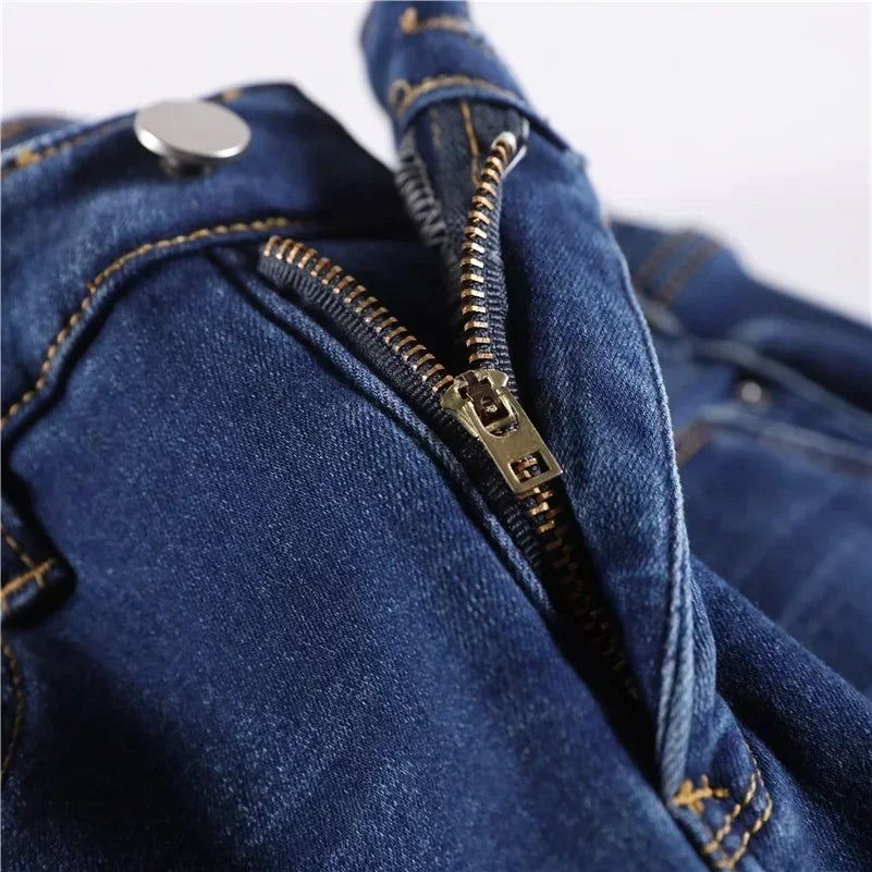 Damen Winter Warm Thermo Jeans Hose Innenfleece Stretch Hosen Leggins Denim