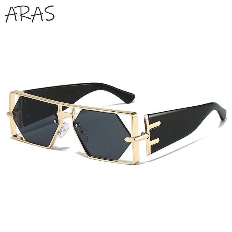 Designer Luxus Brille Sonnenbrille Damen Quadratische Übergröße Gläser Vintage