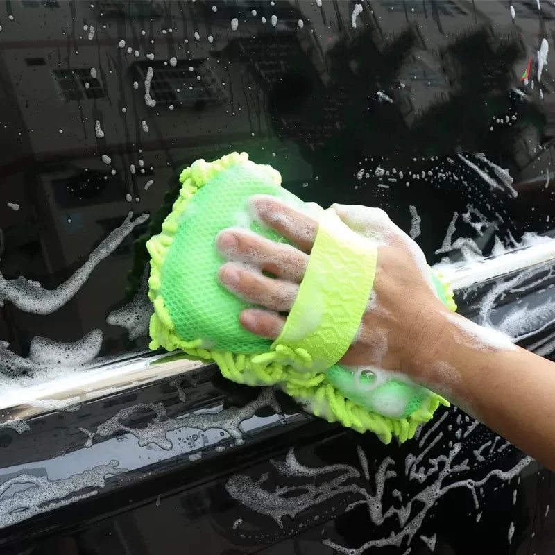 Auto Waschhandschuh Mikrofaserschwamm Microfaser Handschuh Autopflege Autowäsche