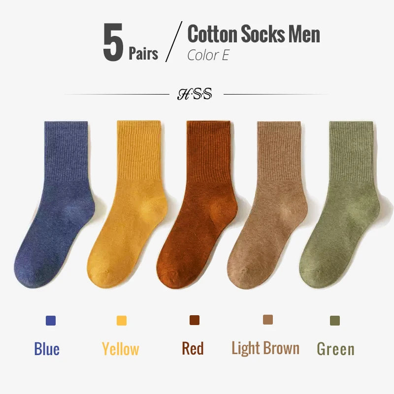 5 Paar Herren Business Socken aus Baumwolle Atmungsaktives Füßlinge Größe 38-45