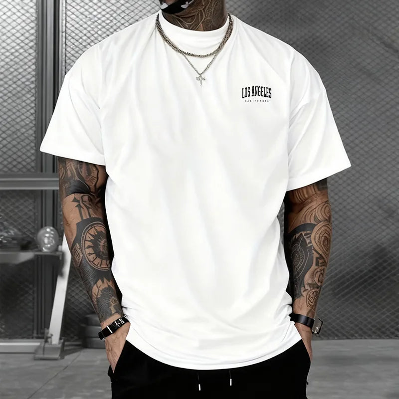 Herren T-Shirt Los Angeles Shirt Rundhals Streetwear Tank Top Hemd Polohemd