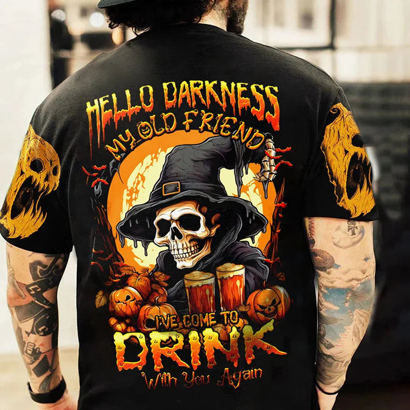 Fashion Herren Horror Skull T-Shirt Rundhals Unisex Sommer Streetwear Tank Top