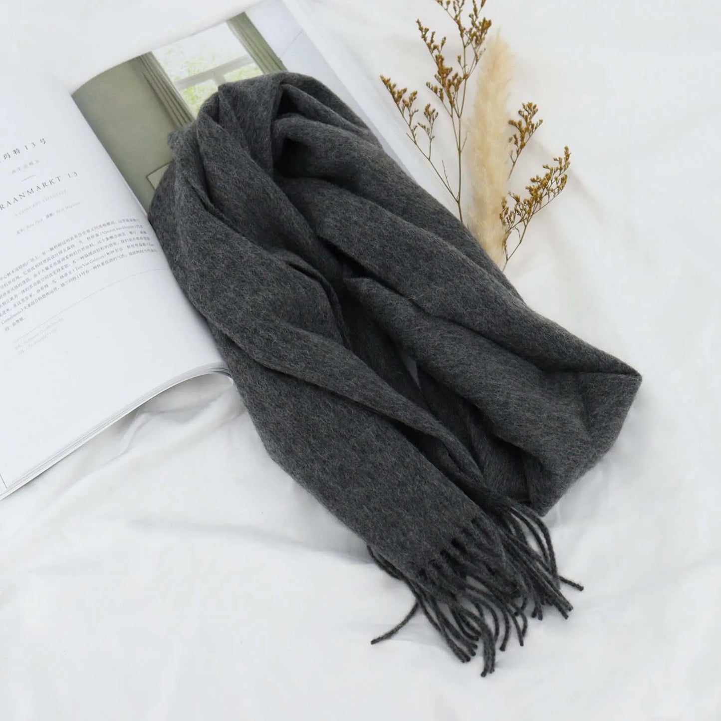 Herren Schal Winterschal Stola Schlauchschal Halstuch Wollschal Strickschal Loop