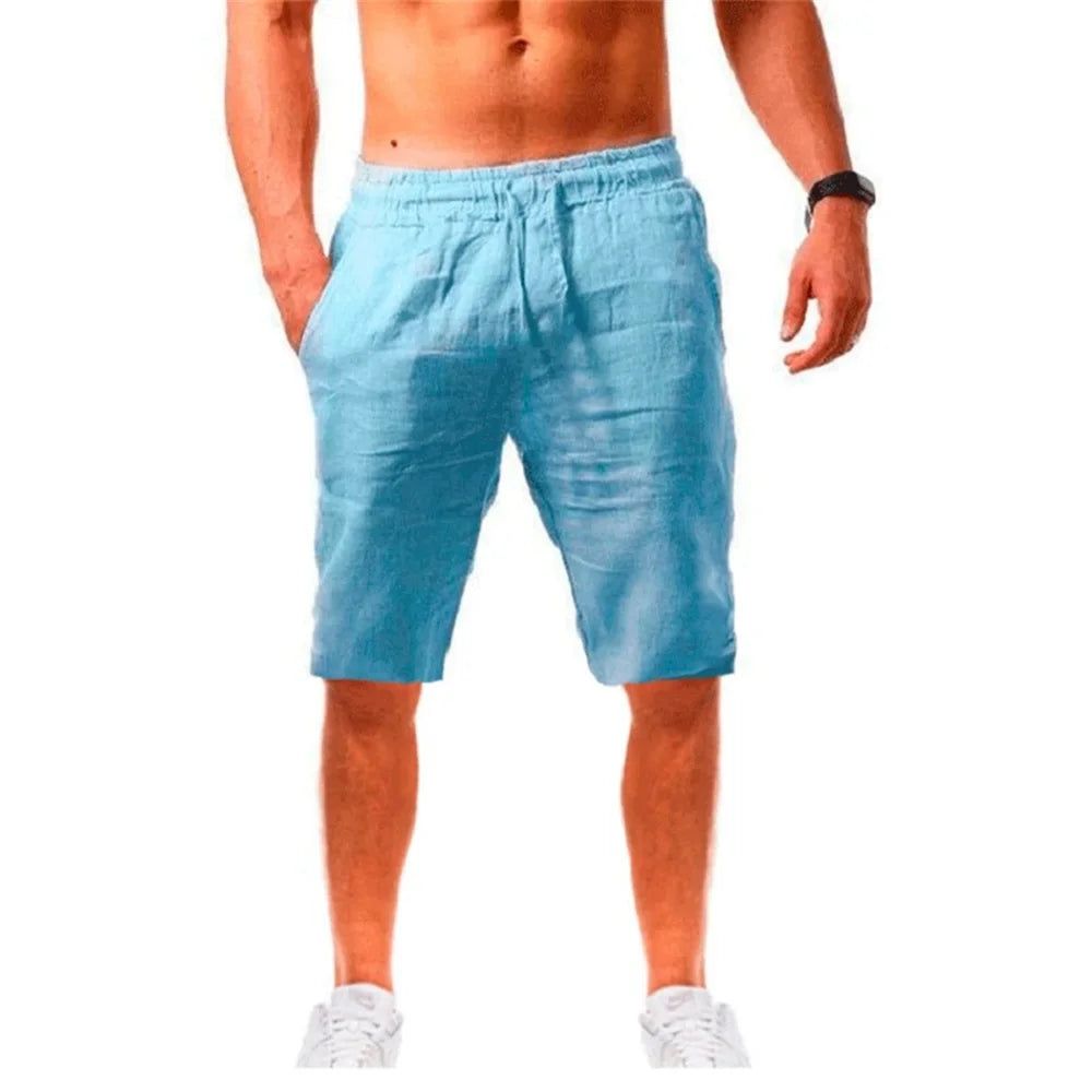 Herren knielange Shorts Bermuda Cargo Pants Vintage Casual Capri Kurze Hose