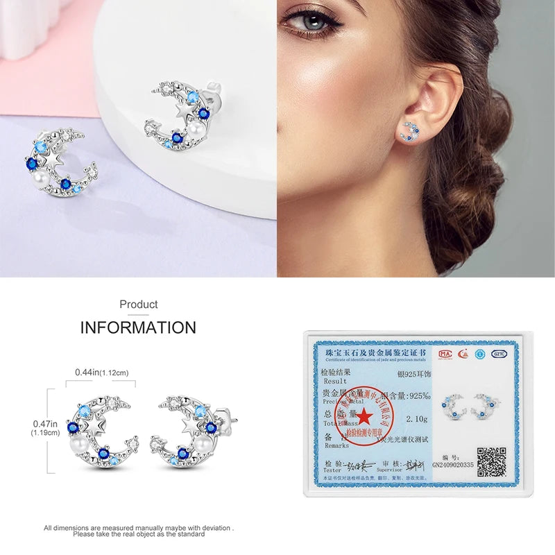 Creole Argento 925 Sterling Zirconi | Orecchini Eleganti Ipoallergenici Regalo
